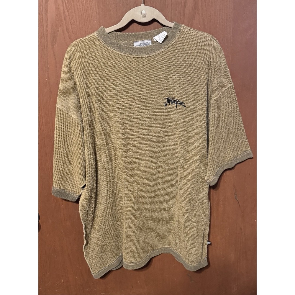 Vintage 1984 Jimmy' Z JIMMY'Z Knit SS Shirt Woody Logo Tag Sz L GTb3